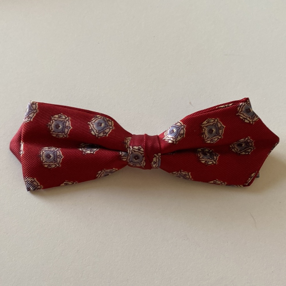 Two Vintage Clip-on Bow Ties - Red & Blue - Picture 3 of 7
